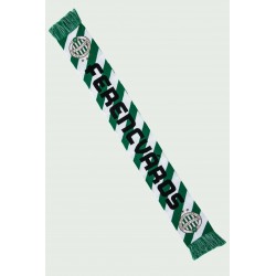 Fradi zöld csíkos kötött sál