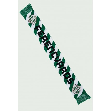 Fradi zöld csíkos kötött sál